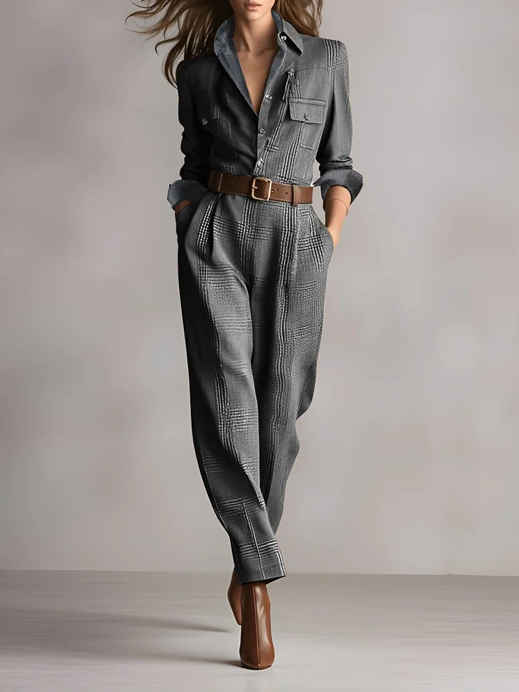 Mirabelle – tweed dungarees for women