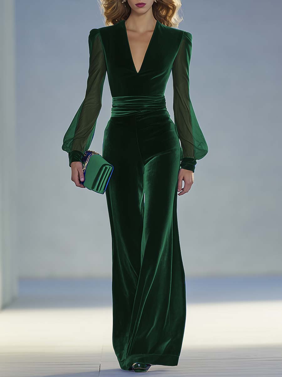 Bożydara – elegant velvet jumpsuit