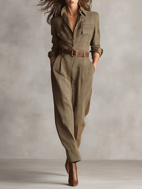 Mirabelle – tweed dungarees for women